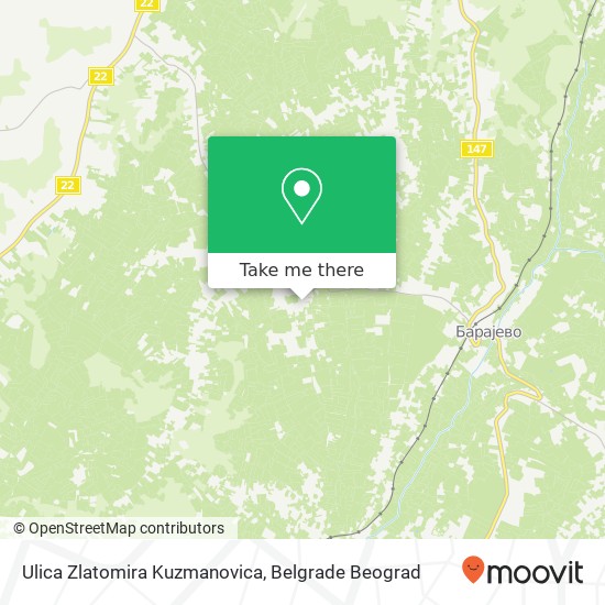 Ulica Zlatomira Kuzmanovica map