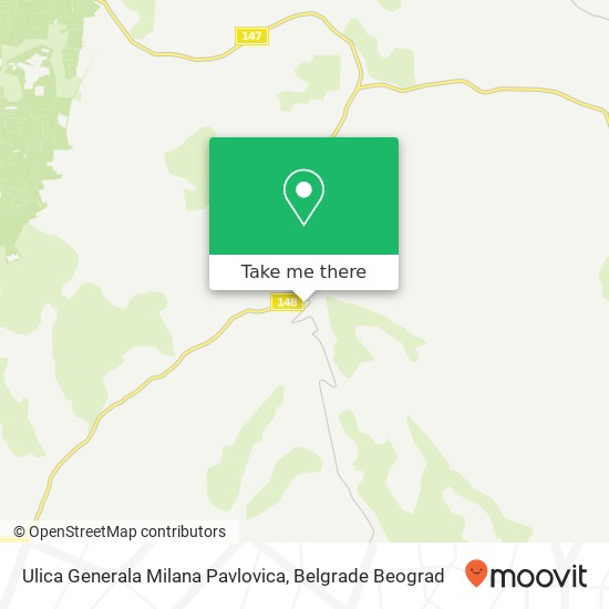 Ulica Generala Milana Pavlovica map