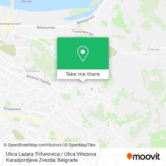 Ulica Lazara Trifunovica / Ulica Vitezova Karadjordjeve Zvezde map