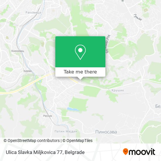 Ulica Slavka Miljkovica 77 map