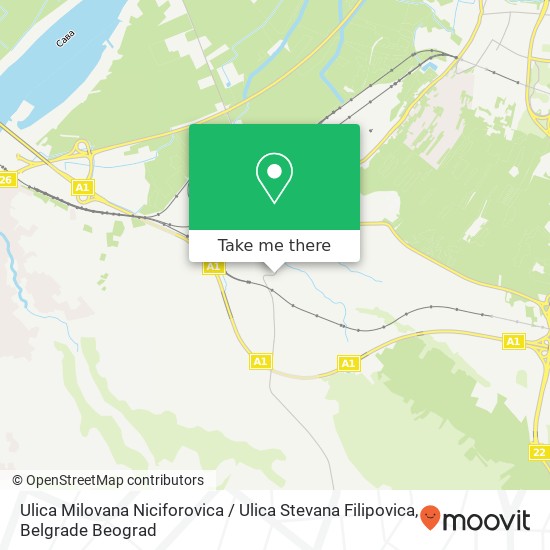 Ulica Milovana Niciforovica / Ulica Stevana Filipovica map