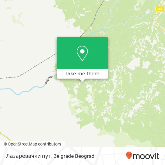 Лазаревачки пут map