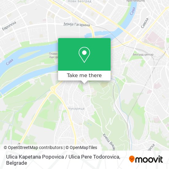 Ulica Kapetana Popovica / Ulica Pere Todorovica map