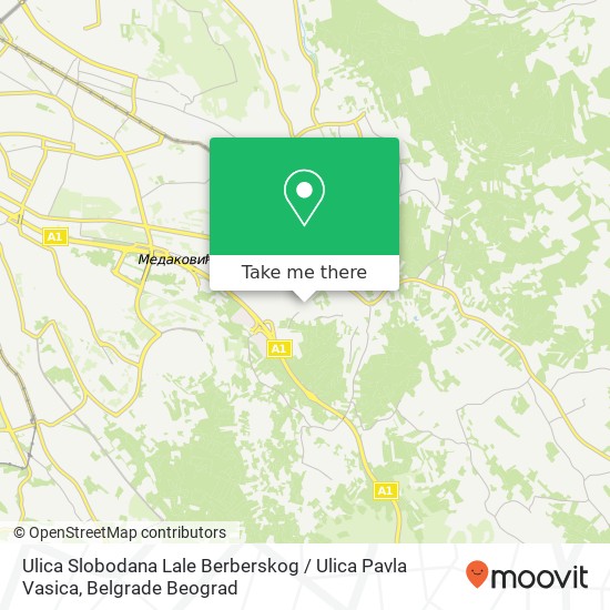 Ulica Slobodana Lale Berberskog / Ulica Pavla Vasica map