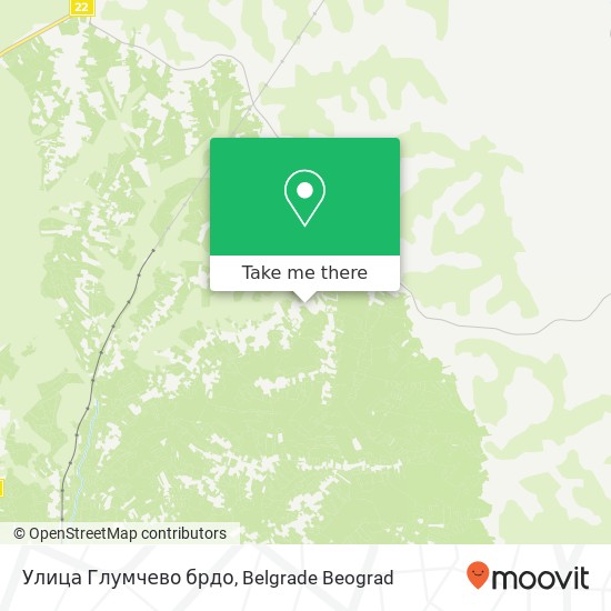 Улица Глумчево брдо map