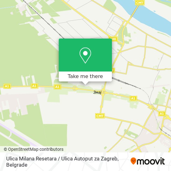 Ulica Milana Resetara / Ulica Autoput za Zagreb map