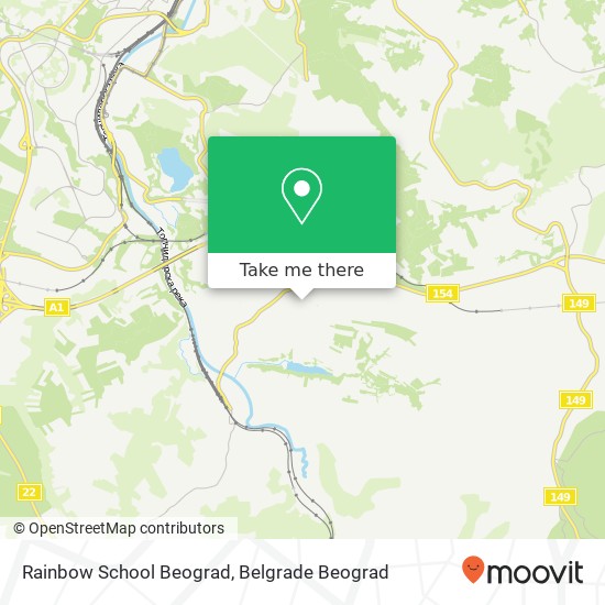 Rainbow School Beograd map