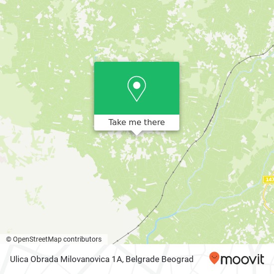 Ulica Obrada Milovanovica 1A map