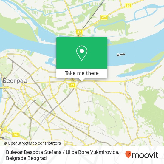 Bulevar Despota Stefana / Ulica Bore Vukmirovica map