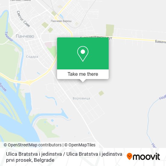 Ulica Bratstva i jedinstva / Ulica Bratstva i jedinstva prvi prosek map