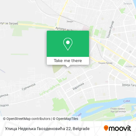 Улица Недељка Гвозденовића 22 map
