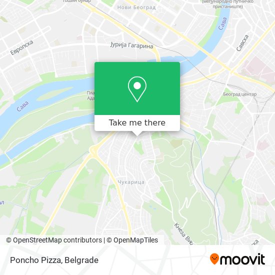 Poncho Pizza map