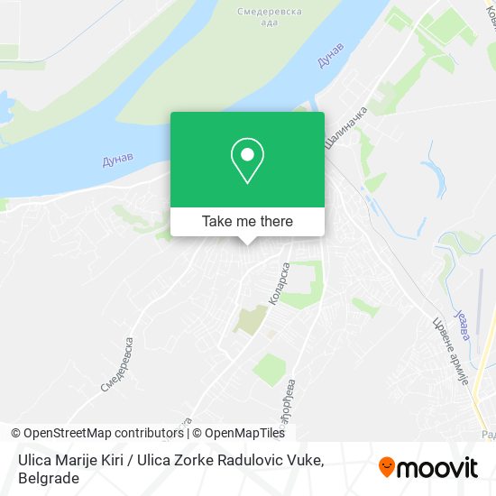 Ulica Marije Kiri / Ulica Zorke Radulovic Vuke map