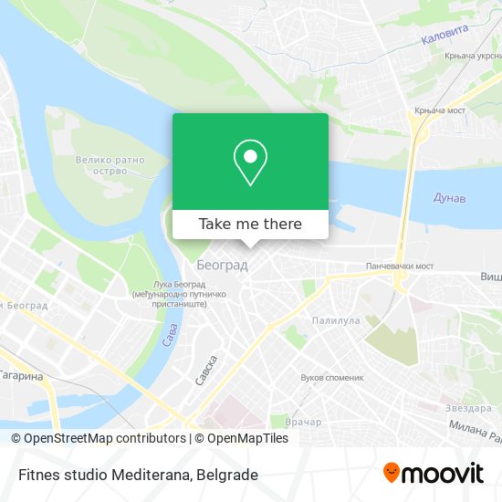 Fitnes studio Mediterana map