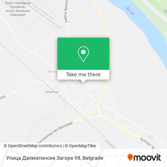 Улица Далматинске Загоре 98 map