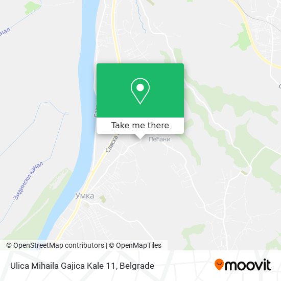 Ulica Mihaila Gajica Kale 11 map