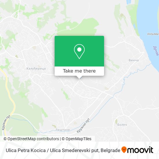 Ulica Petra Kocica / Ulica Smederevski put map