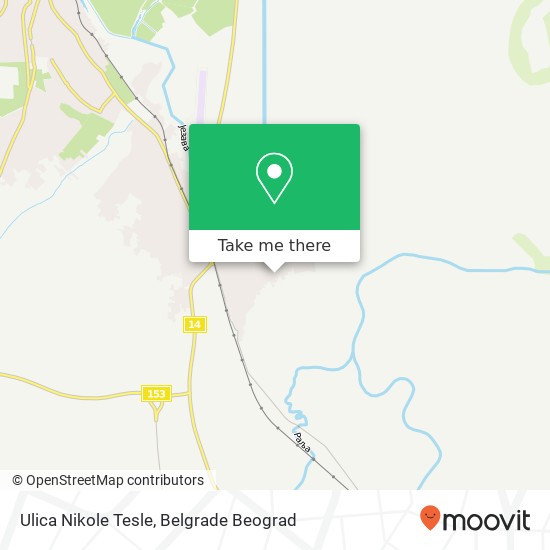 Ulica Nikole Tesle map