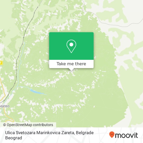 Ulica Svetozara Marinkovica Zareta map