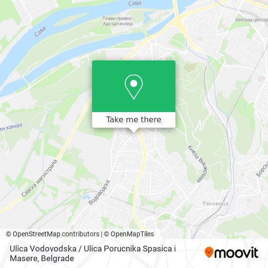 Ulica Vodovodska / Ulica Porucnika Spasica i Masere map