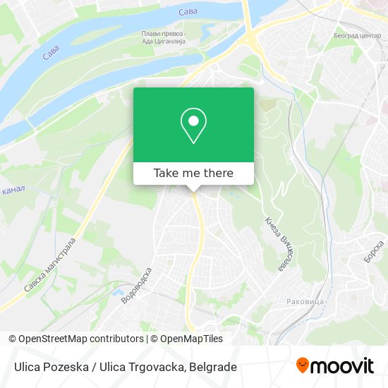 Ulica Pozeska / Ulica Trgovacka map