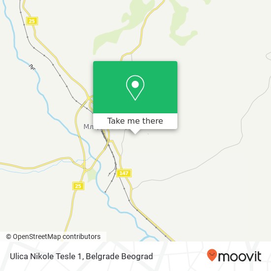 Ulica Nikole Tesle 1 map