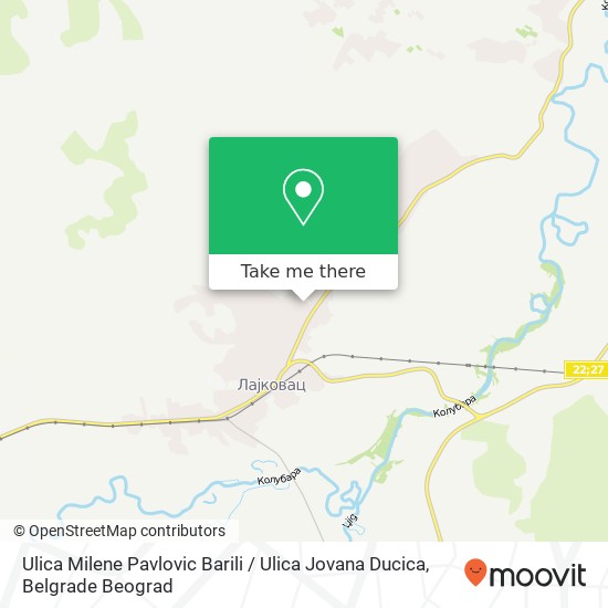 Ulica Milene Pavlovic Barili / Ulica Jovana Ducica map