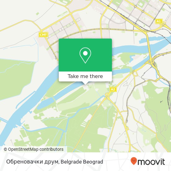 Обреновачки друм map