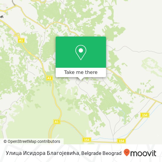 Улица Исидора Благојевића map