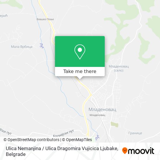 Ulica Nemanjina / Ulica Dragomira Vujicica Ljubake map