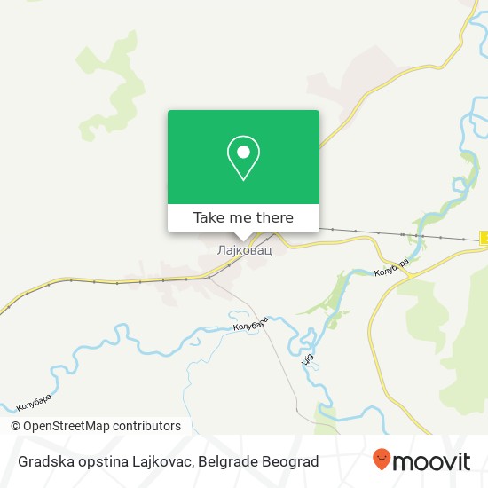 Gradska opstina Lajkovac map