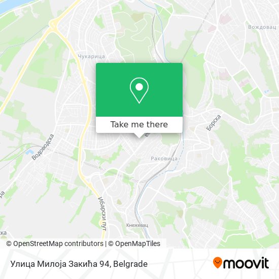 Улица Милоја Закића 94 map