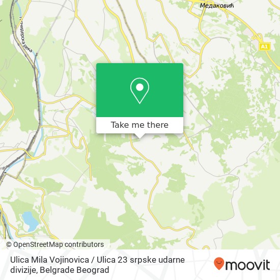 Ulica Mila Vojinovica / Ulica 23 srpske udarne divizije map