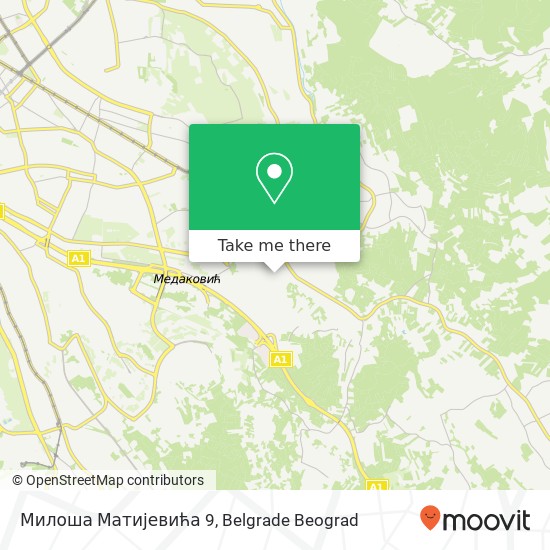 Милоша Матијевића 9 map