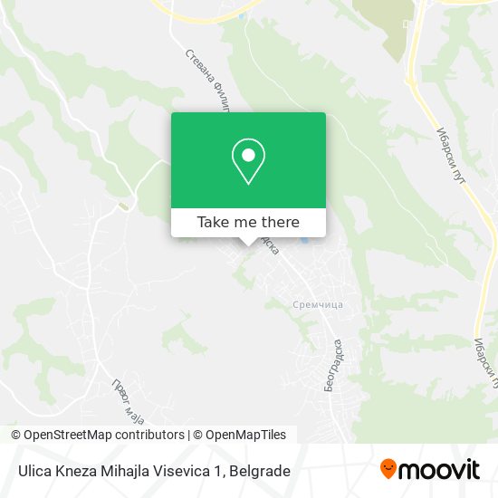 Ulica Kneza Mihajla Visevica 1 map