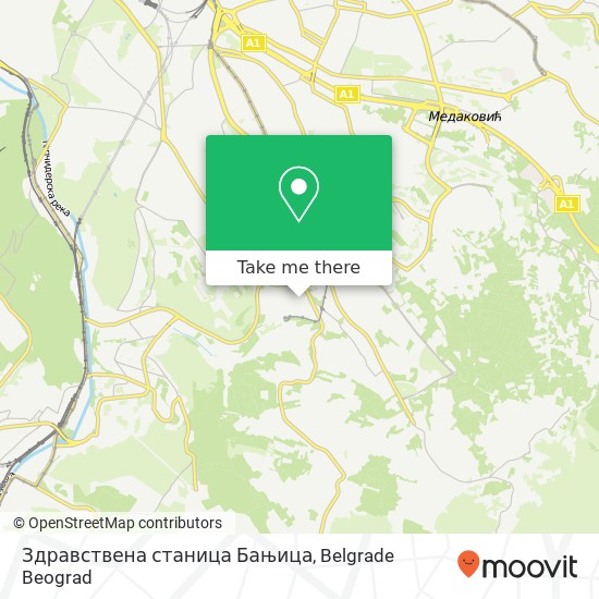 Здравствена станица Бањица map