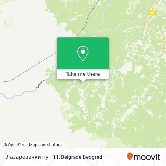 Лазаревачки пут 11 map