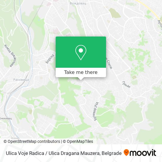 Ulica Voje Radica / Ulica Dragana Mauzera map