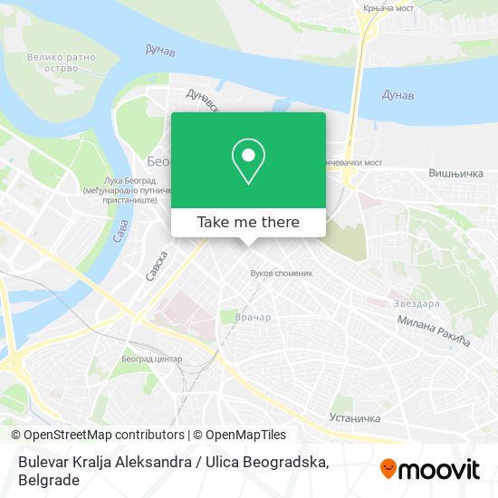 Bulevar Kralja Aleksandra / Ulica Beogradska map
