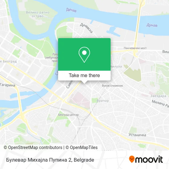 Булевар Михајла Пупина 2 map