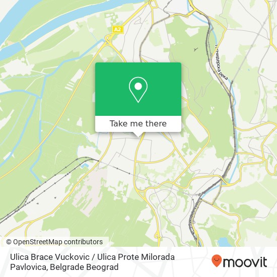 Ulica Brace Vuckovic / Ulica Prote Milorada Pavlovica map