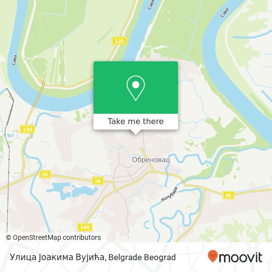 Улица Јоакима Вујића map