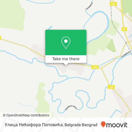 Улица Нићифора Поповића map