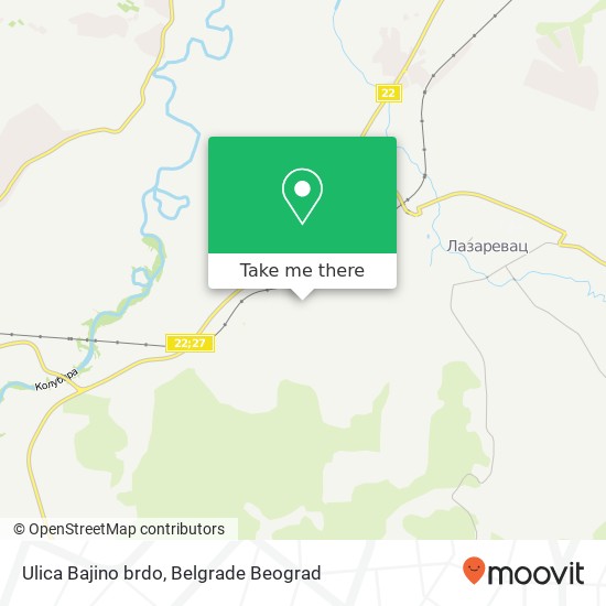 Ulica Bajino brdo map