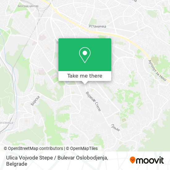 Ulica Vojvode Stepe / Bulevar Oslobodjenja map