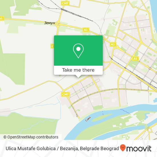 Ulica Mustafe Golubica / Bezanija map