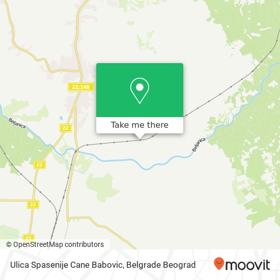 Ulica Spasenije Cane Babovic map