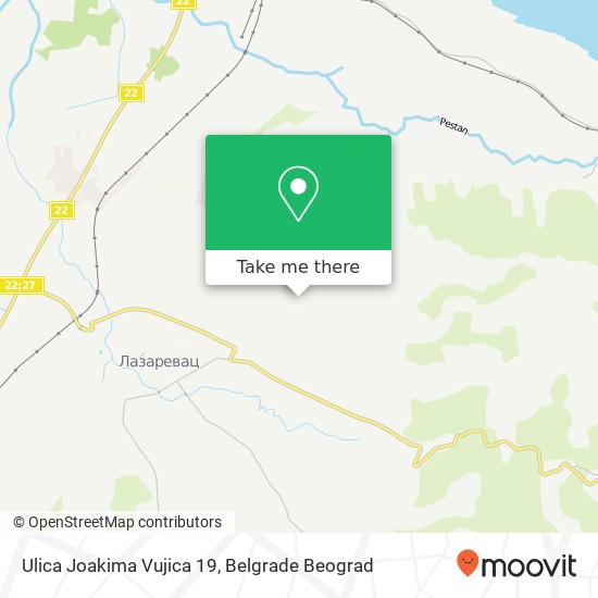 Ulica Joakima Vujica 19 map