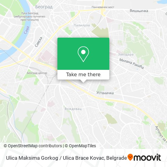 Ulica Maksima Gorkog / Ulica Brace Kovac map