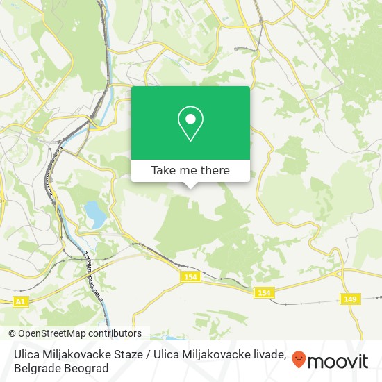 Ulica Miljakovacke Staze / Ulica Miljakovacke livade map